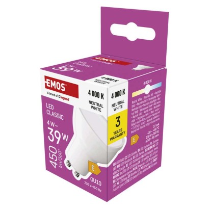 GU10 LED-spot – 4 W – EMOS ZQ8E23